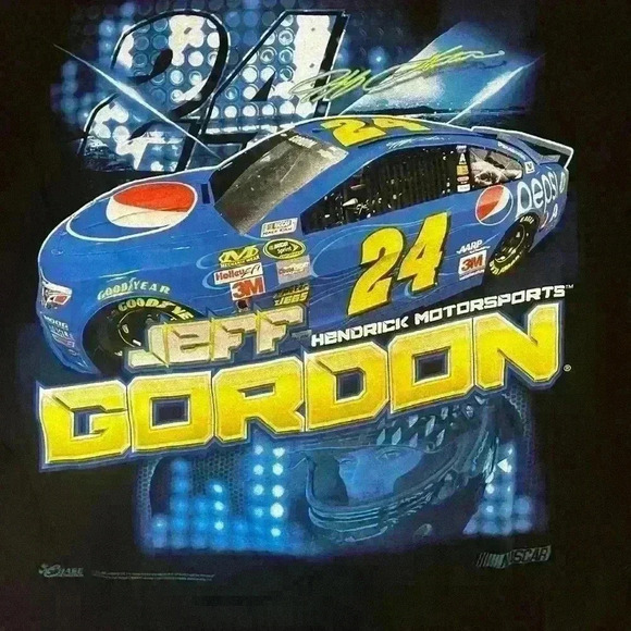 Vintage  Y2K Jeff Gordon NASCAR Racing Graphic Tshirt Medium Double Sided‎ #24 - Picture 5 of 6